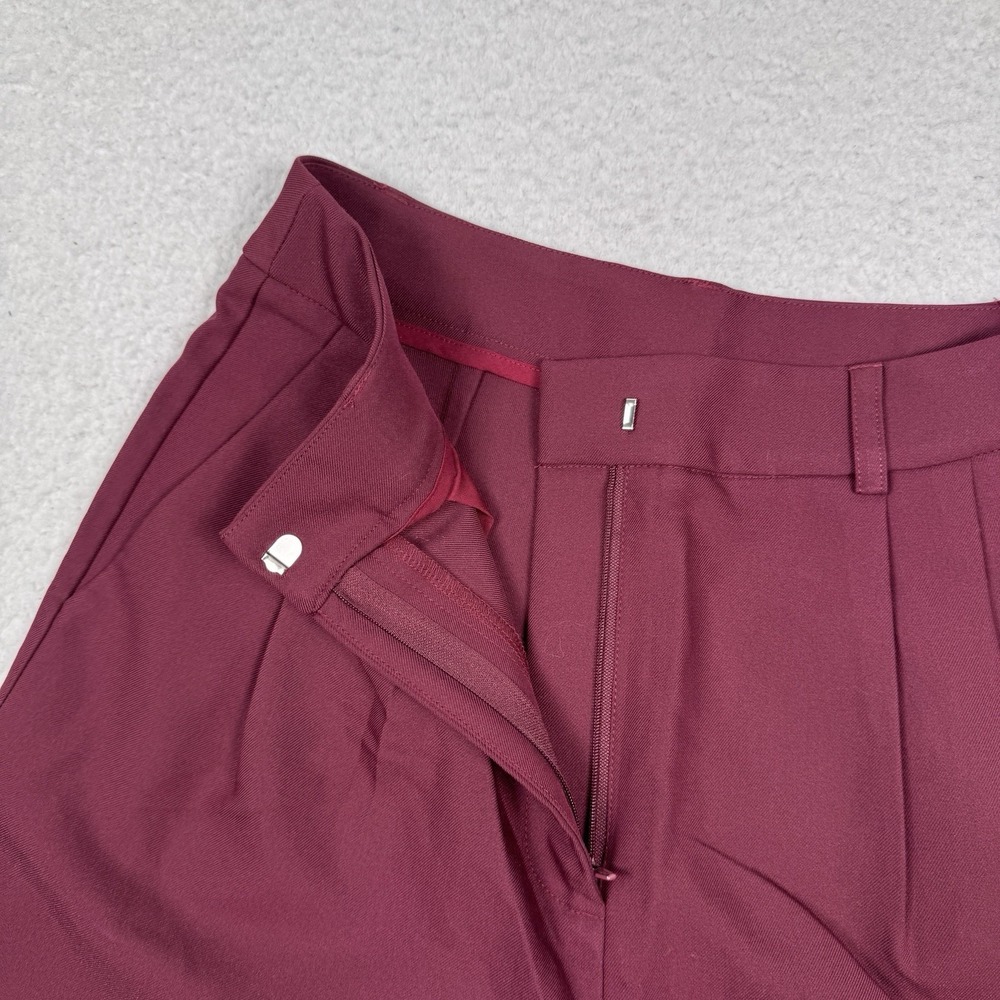 Commence Wide Leg Dress Pants Women's M‎ Minimalist Business Burgundy 28x31 - Picture 8 of 10
